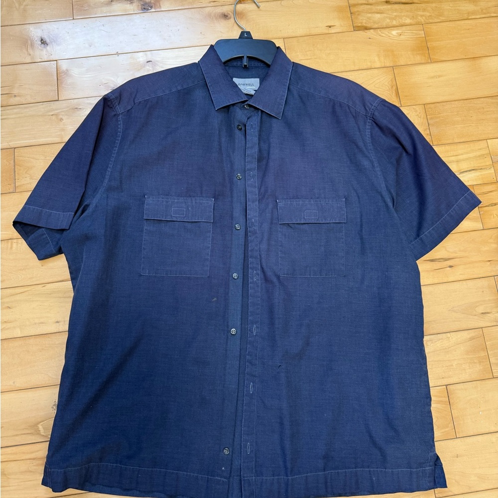 Men's Classic Navy Button Down Shirt
